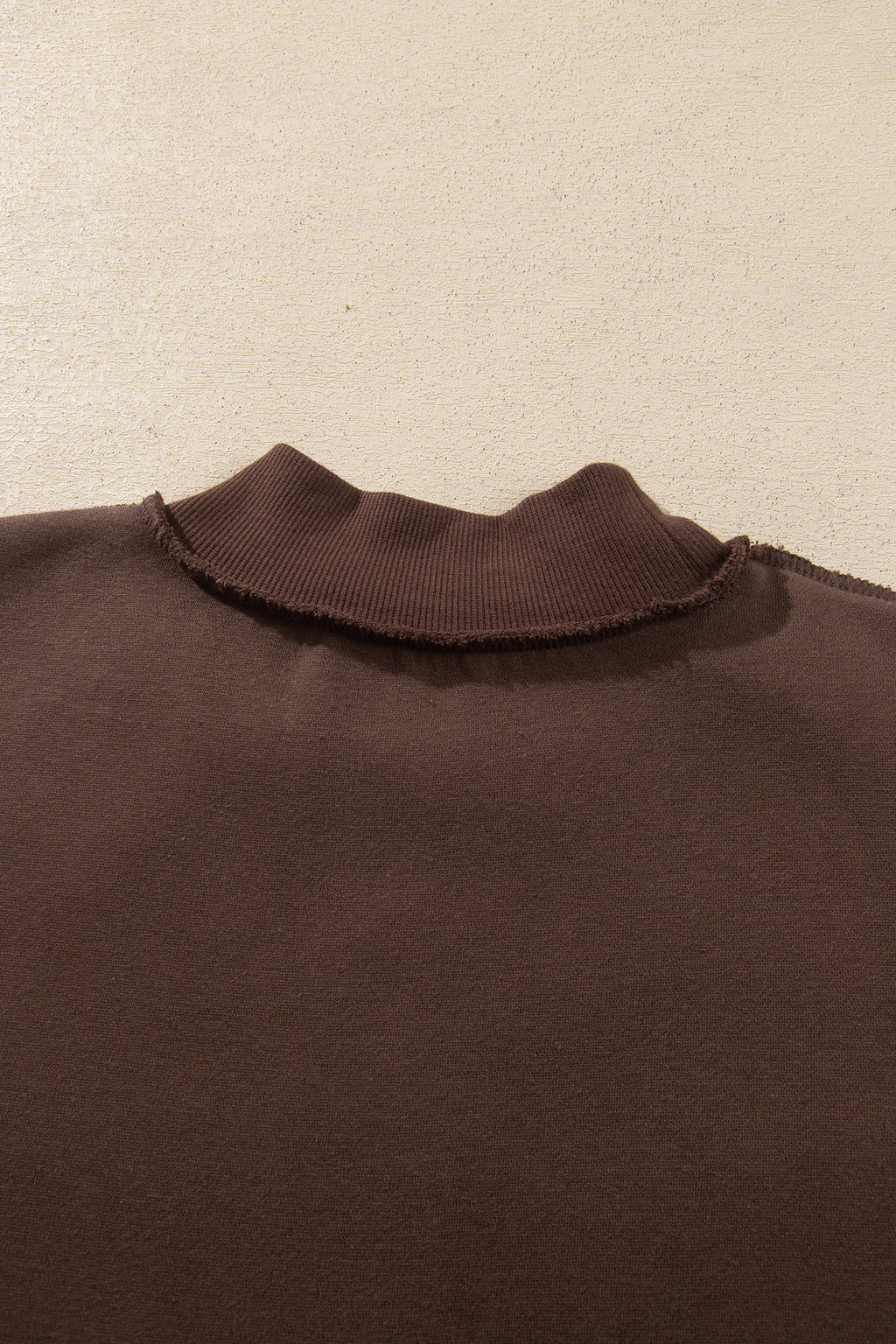 Gray PRAY Polka Dot Embroidered Mock Neck Sweatshirt