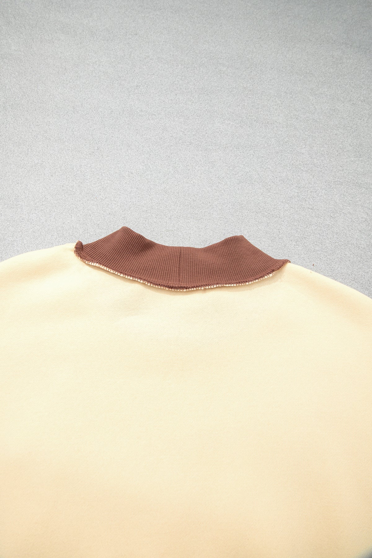 Coffee Saved By Grace Print Color Block Mock Neck Oversized Sweatshirt